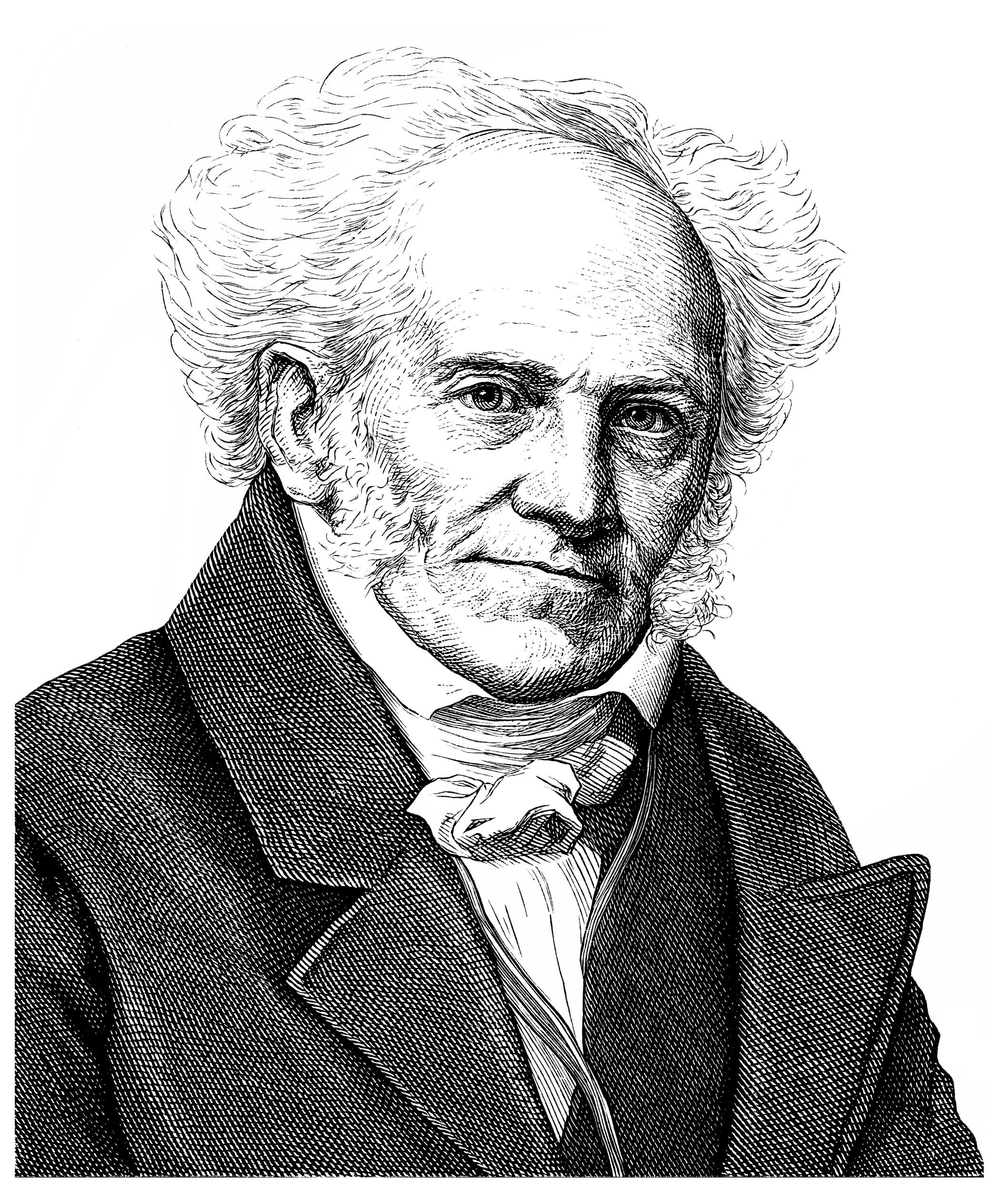 Arthur Schopenhauer Porträt-Zeichnung